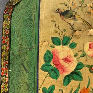 A pair of Chinese octagonal lacquer-handled fans, Canton, 19th C — photo 11