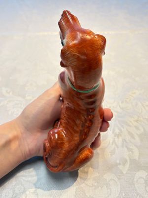 A pair of Chinese polychrome export models of dogs, Qianlong — foto 12