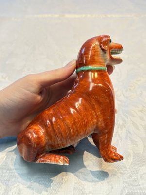 A pair of Chinese polychrome export models of dogs, Qianlong — foto 10