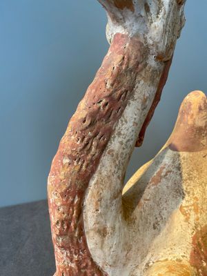 A pair of Chinese polychrome-painted terracotta camels with saddles, Tang — 照片 43