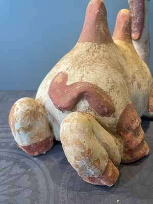 A pair of Chinese polychrome-painted terracotta camels with saddles, Tang — 照片 72