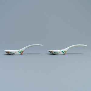 A pair of Chinese polychrome 'peach tree' spoons, Jiaqing mark and of the period — 照片 5