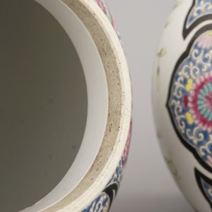 A pair of Chinese porcelain famille rose vases with floral decoration, 19th C. — 照片 8