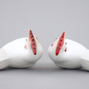 A pair of Chinese porcelain models of cockerels, 19th C. — photo 5