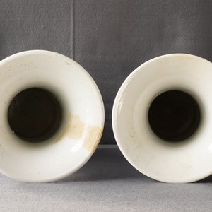 A pair of Chinese powder blue ground yenyen vases and two celadon vases, 19th C. — 照片 17