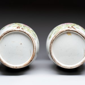 A pair of Chinese qianjiang cai 'birds among flowering branches' vases, signed Wang Yongyuan 汪永源, dated 1900 — 照片 6