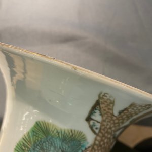 A pair of Chinese qianjiang cai 'crane and lotus flowers' vases, 19/20th C. — 照片 18