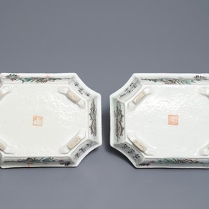 A pair of Chinese qianjiang cai jardinières, 19/20th C. — 照片 7