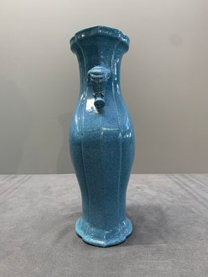 A pair of Chinese robin's egg-glazed vases with 'elephant' handles, 19th C. — photo 11