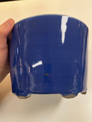 A pair of Chinese sacrificial blue-glazed jardinières, Yongzheng mark, 19th C. — photo 22