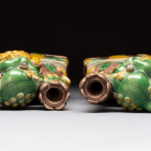 A pair of Chinese sancai-glazed Buddhist lions, 19th C. — photo 6