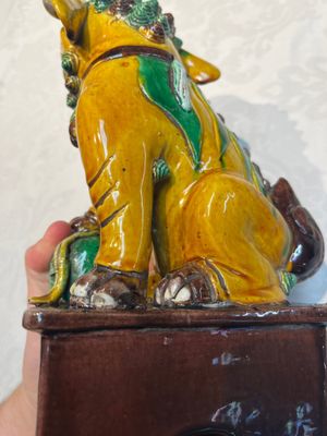 A pair of Chinese sancai-glazed Buddhist lions, Kangxi mark, 19th C. — photo 13