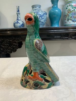 A pair of Chinese sancai-glazed parrots, 19th C. — photo 11