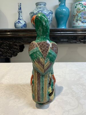 A pair of Chinese sancai-glazed parrots, 19th C. — photo 12