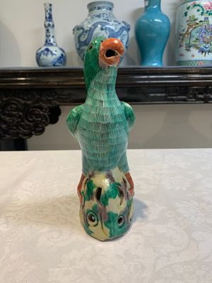 A pair of Chinese sancai-glazed parrots, 19th C. — photo 2