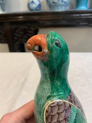 A pair of Chinese sancai-glazed parrots, 19th C. — photo 8