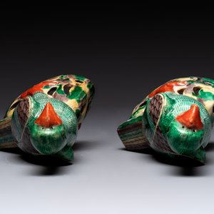 A pair of Chinese sancai-glazed parrots, 19th C. — photo 6
