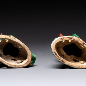 A pair of Chinese sancai-glazed parrots, 19th C. — photo 7