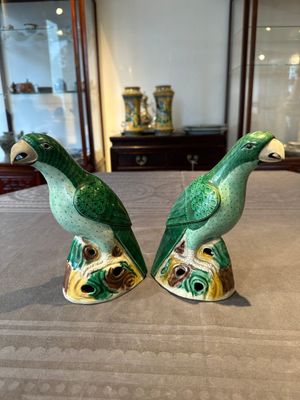 A pair of Chinese sancai parrots, Kangxi — foto 4