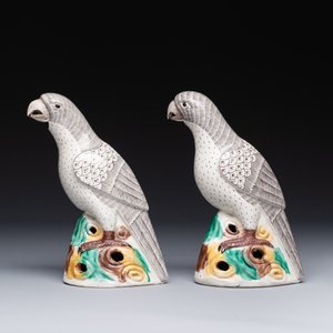 A pair of Chinese sancai parrots, Kangxi — foto 2
