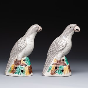 A pair of Chinese sancai parrots, Kangxi — foto 4