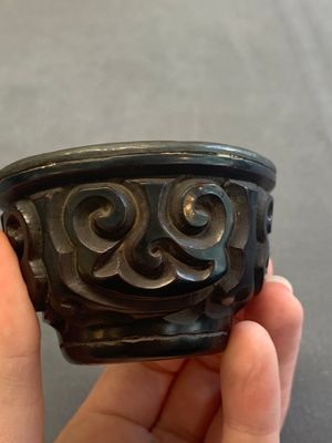 A pair of Chinese silver-lined tixi lacquer cups, Ming — photo 11