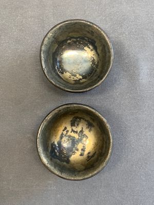 A pair of Chinese silver-lined tixi lacquer cups, Ming — photo 2