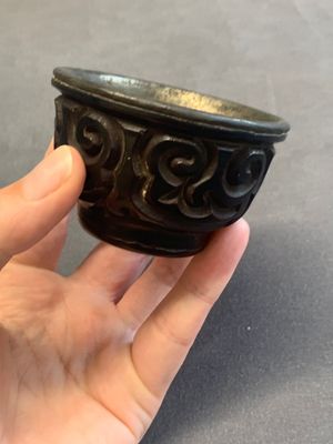 A pair of Chinese silver-lined tixi lacquer cups, Ming — photo 5