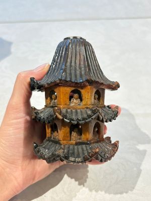 A pair of Chinese soapstone pagodas, 19/20th C. — 照片 12