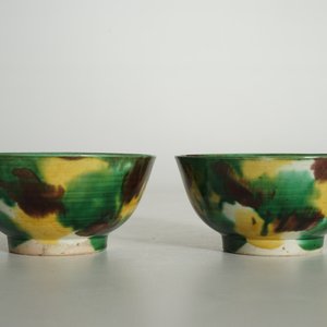A pair of Chinese spinach and egg bowls, ex-coll. August the Strong, Kangxi — photo 10