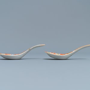 A pair of Chinese Thai market Bencharong spoons, 19th C. — 照片 3
