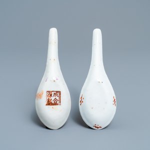 A pair of Chinese Thai market Bencharong spoons, 19th C. — 照片 2
