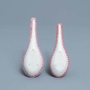 A pair of Chinese Thai market Bencharong spoons, 19th C. — 照片 2