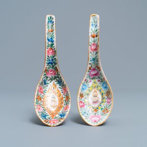 A pair of Chinese Thai market Bencharong spoons, 19th C. — 照片 3