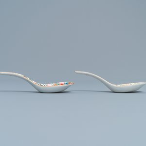 A pair of Chinese Thai market Bencharong spoons, 19th C. — 照片 6