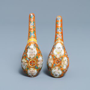 A pair of Chinese Thai market Bencharong spoons, 19th C. — 照片 4