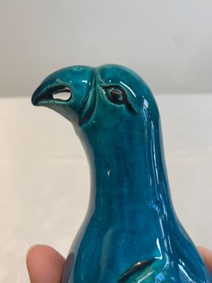 A pair of Chinese turquoise-glazed parrots, 19th C. — foto 13