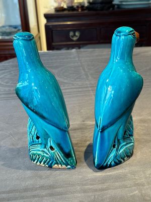 A pair of Chinese turquoise-glazed parrots, 19th C. — 照片 3