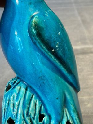 A pair of Chinese turquoise-glazed parrots, 19th C. — 照片 6