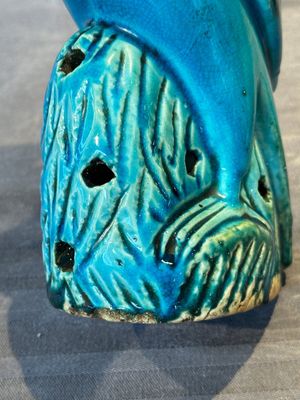 A pair of Chinese turquoise-glazed parrots, 19th C. — 照片 7