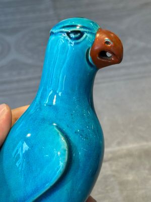 A pair of Chinese turquoise-glazed parrots, 19th C. — 照片 8
