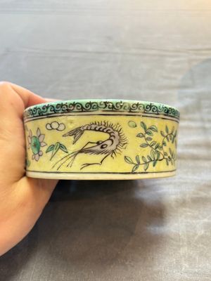 A pair of Chinese verte biscuit 'fish' jars and covers, 19th C. — photo 24