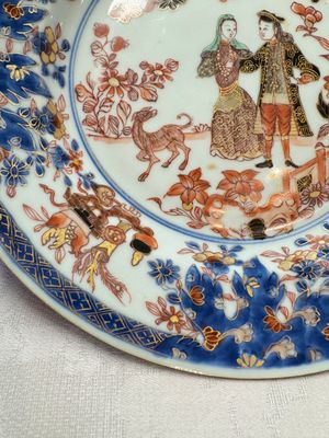 A pair of Chinese verte-Imari 'Governor Duff' plates — photo 19