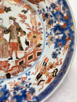 A pair of Chinese verte-Imari 'Governor Duff' plates — photo 22