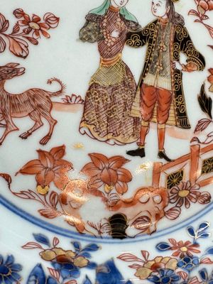A pair of Chinese verte-Imari 'Governor Duff' plates — photo 24