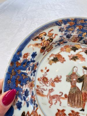A pair of Chinese verte-Imari 'Governor Duff' plates — photo 4
