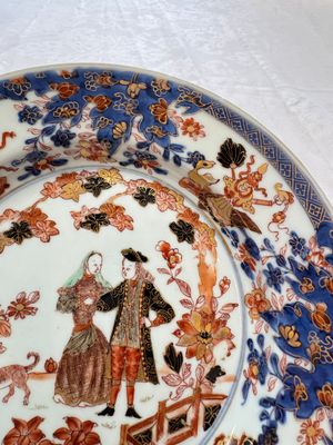 A pair of Chinese verte-Imari 'Governor Duff' plates — photo 5