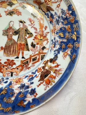 A pair of Chinese verte-Imari 'Governor Duff' plates — photo 6