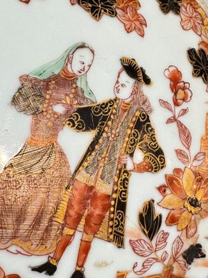 A pair of Chinese verte-Imari 'Governor Duff' plates — photo 8