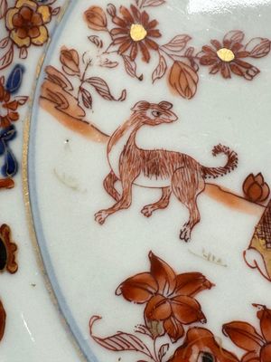 A pair of Chinese verte-Imari 'Governor Duff' plates — photo 9